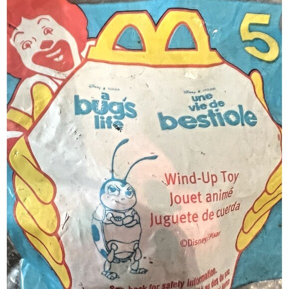 McDonalds Happy Meal Toy A Bug's Life Francis the Ladybug #5 1998 Vintage - Picture 2 of 8